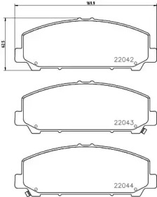 HELLA PAGID 8db355021731 -  Комплект тормозных колодок, дисковый тормоз